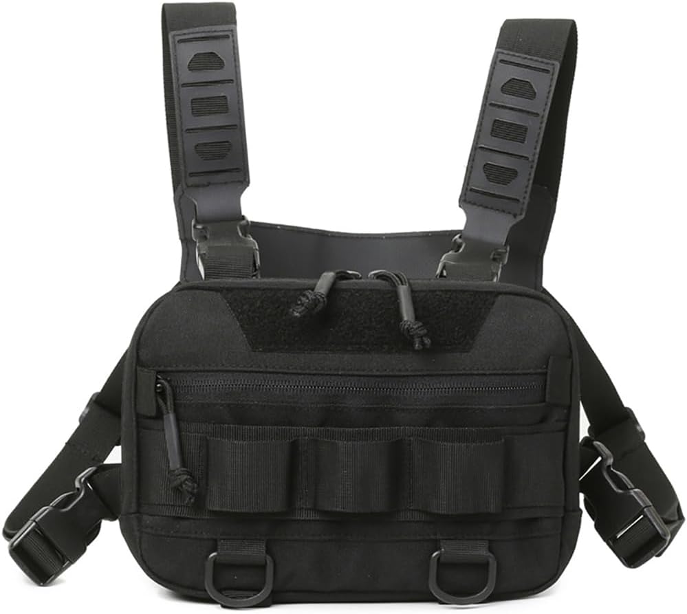 HALLWERK Lauf-Brusttasche in Schwarz, Vorderansicht