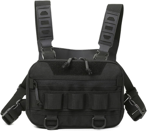 HALLWERK Lauf-Brusttasche in Schwarz, Vorderansicht