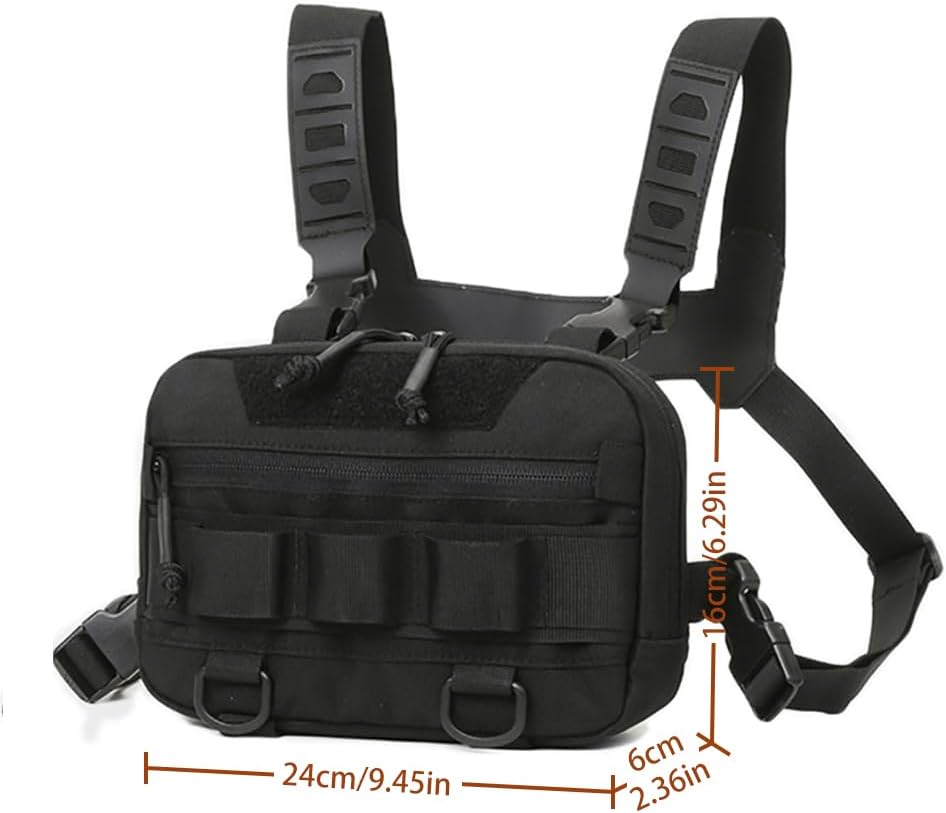 HALLWERK Lauf-Brusttasche mit Maßangaben 24 × 16 × 6 cm