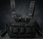 HALLWERK Lauf-Brusttasche, Vorderansicht mit Schultergurten